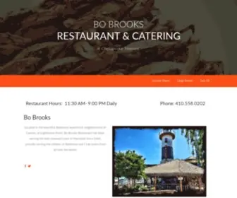 Bobrooks.com(Bo Brooks Restaurant & CateringVoted Baltimore's Best Crab House) Screenshot