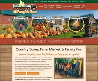 Bobscorn.com(Pick-Your-Own Pumpkins, Corn Maze, and Sunflower Experience in Snohomish, Washington at Bob's Corn) Screenshot