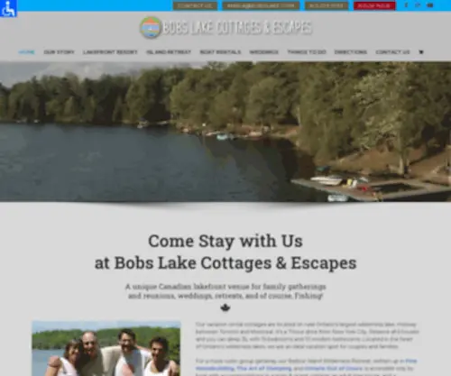 Bobslake.com(Bobs Lake Cottages & Escapes) Screenshot