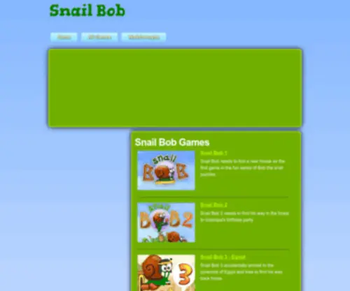 Bobsnail.com(Play all 8 Snail Bob games. Snail Bob) Screenshot
