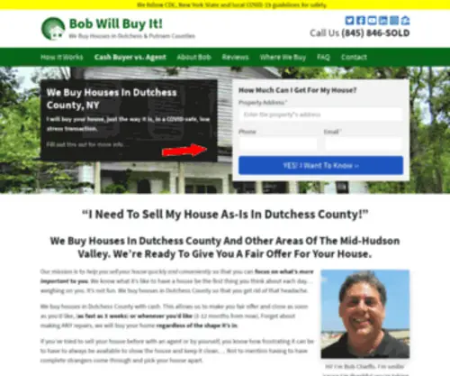 Bobwillbuyit.com(We Buy Houses Dutchess and Putnam NY) Screenshot