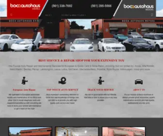 Bocaautohaus.com(European Auto Repair Boca Raton) Screenshot