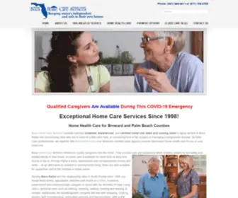 Bocahomecareservices.com(Home care services for seniors in Boca Raton & surrounding South Florida cities) Screenshot