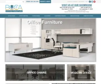 Bocaofficefurniture.com(Modern Office Furniture Showroom & Warehouse with chairs) Screenshot