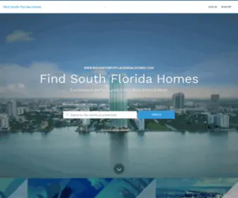 Bocaratonfortlauderdalehomes.com(Find South Florida Homes) Screenshot