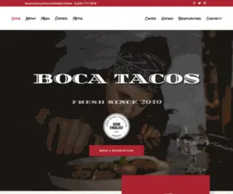 Bocatacos.com(BOCA Tacos y Tequila) Screenshot