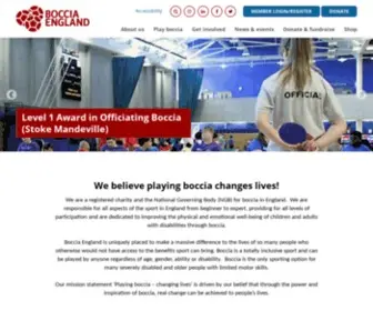 Bocciaengland.org.uk(Boccia England Limited) Screenshot