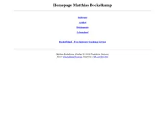 Bockelkamp.de(Homepage Matthias Bockelkamp) Screenshot