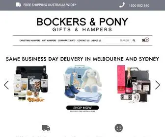 Bockersandpony.com.au(Gift Hampers Australia & Gourmet Gift Basket Delivery) Screenshot