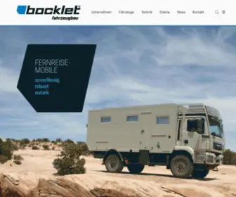 Bocklet.eu(Fernreisemobile und Expeditionsfahrzeuge von Bocklet Fahrzeugbau) Screenshot