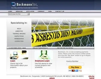 Bockmanninc.com(Asbestos Inspections Abatement services) Screenshot