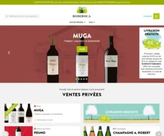Bodeboca.fr(Élu meilleur site web de vente de vin en Espagne) Screenshot