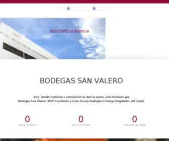 Bodegasanvalero.com(Cariñena) Screenshot