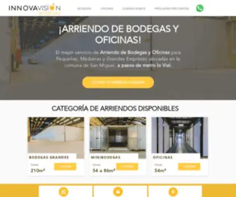 Bodegasinnova.cl(Arriendo de bodegas y oficinas) Screenshot