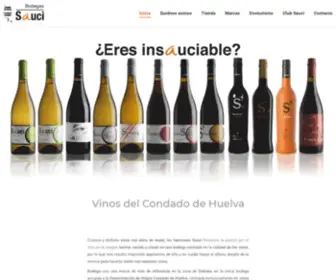 Bodegassauci.es(Vinos de referencia de la Denominación de Origen Condado de Huelva) Screenshot