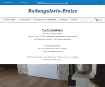 Bodengalerie-Preiss.de(Fußbodenprofile und Stuckprofil) Screenshot