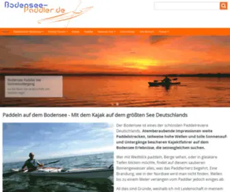 Bodensee-Paddler.de(Kajak Paddelrevier Bodensee) Screenshot