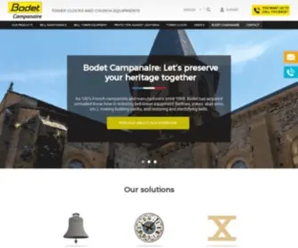 Bodet-Campanaire.com(Bodet Campanaire expert in bell and tower clock equipment) Screenshot