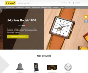 Bodet.fr(Bodet SA est une entreprise spécialisée dans 5 activités) Screenshot