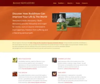 Bodhimonastery.org(A Buddhist Temple from New Jersey in US) Screenshot