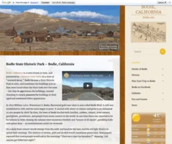 Bodie.com(California is Bodie State Historic Park) Screenshot