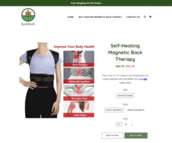 Bodiworth.com(Self-Heating Magnetic Back Therapy) Screenshot