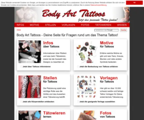 Body-ART-Tattoos.de(Alles rund um Tattoos) Screenshot