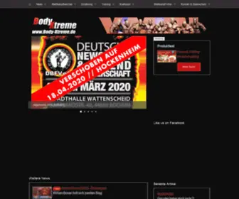 Body-Xtreme.de(News, Wettkämpfe, Training, Ernährung) Screenshot