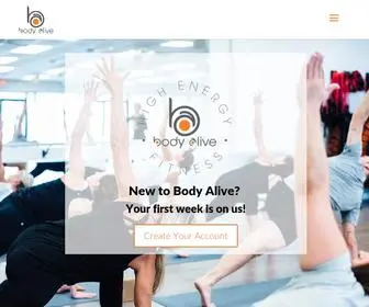 Bodyalivefitness.com(Hot Yoga) Screenshot