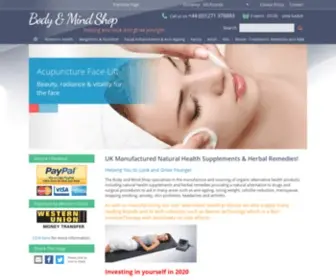 Bodyandmindshop.com(UK Manufactured Natural Health Supplements & Herbal Remedies) Screenshot