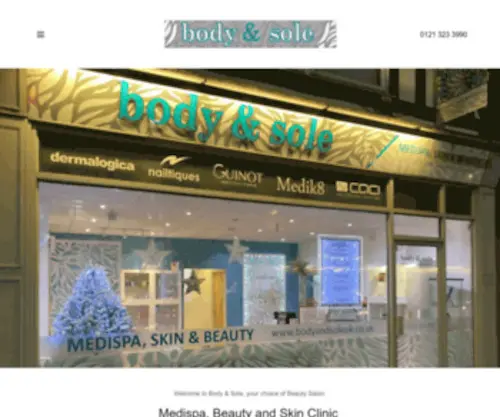 Bodyandsoleuk.co.uk(Beauty Treatments in Sutton Coldfield) Screenshot