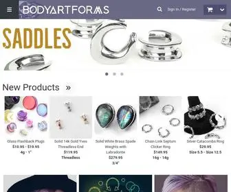 Bodyartforms.com(Body jewelry) Screenshot