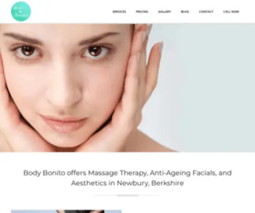 Bodybonito.com(Massage and Aesthetics in Newbury Berkshire) Screenshot