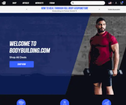 Bodybuilding.com(Huge Online Supplement Store & Fitness Community) Screenshot
