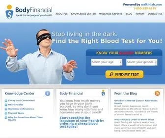 Bodyfinancial.com(Proactive Health Blood Tests) Screenshot