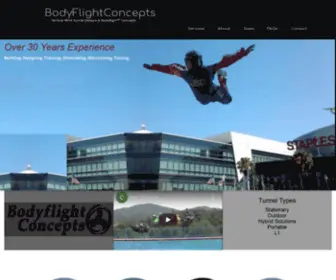 Bodyflightconcepts.com(Verticle Wind Tunnel Sales) Screenshot