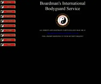 Bodyguardservice.com(Boardman's International Bodyguard Service) Screenshot