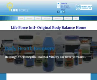 Bodyhealthrecovery.com(Life Force International Products & Original Body Balance) Screenshot