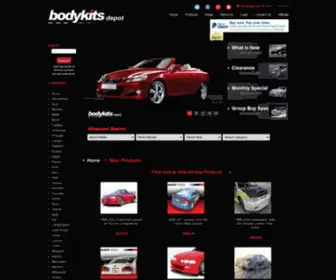 Bodykitsdepot.com(Carbon Fiber Hood Trunk Spoilers and Body Kit Megastore) Screenshot