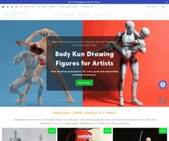 Bodykundolls.com(Body Kun Drawing Figures For Artists) Screenshot