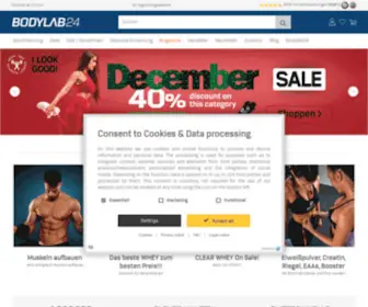 Bodylab24.de(Muskelaufbau, Fitness, Abnehmen, Whey Protein) Screenshot