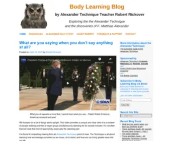 Bodylearningblog.com(Exploring the Alexander Technique and the Discoveries of F) Screenshot