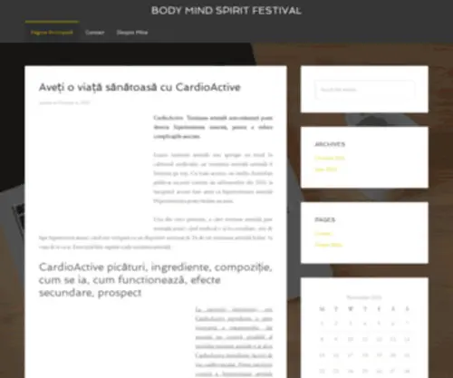 Bodymindspiritfestival.ro(Bodymindspiritfestival) Screenshot
