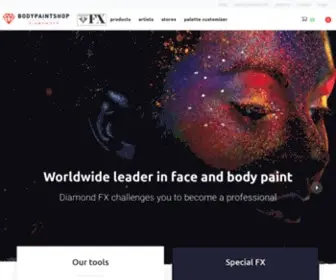 Bodypaintshop.com(Face and body paint specialist by DiamondFX) Screenshot