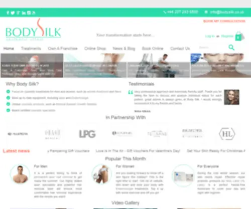 Bodysilk.co.uk(Body Silk) Screenshot