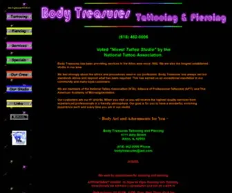 Bodytreasures.com(Body Treasures Tattooing and Piercing) Screenshot