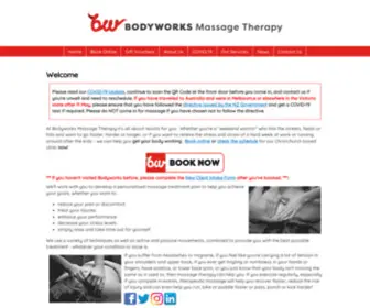 Bodyworksmassage.co.nz(Book online for massage therapy) Screenshot