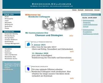 Boedeckercolleagues.de(Boedecker.Colleagues Strategie und Kommunikation) Screenshot