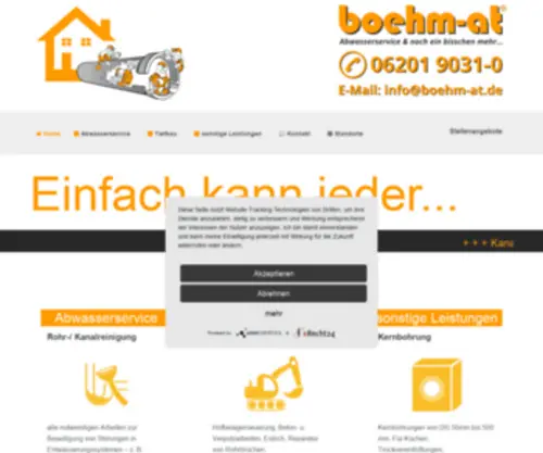 Boehm-AT.de(Abwassertechnik & Tiefbau Weinheim) Screenshot