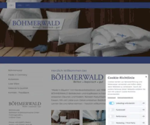 Boehmerwald-Betten.de(Böhmerwald Betten) Screenshot